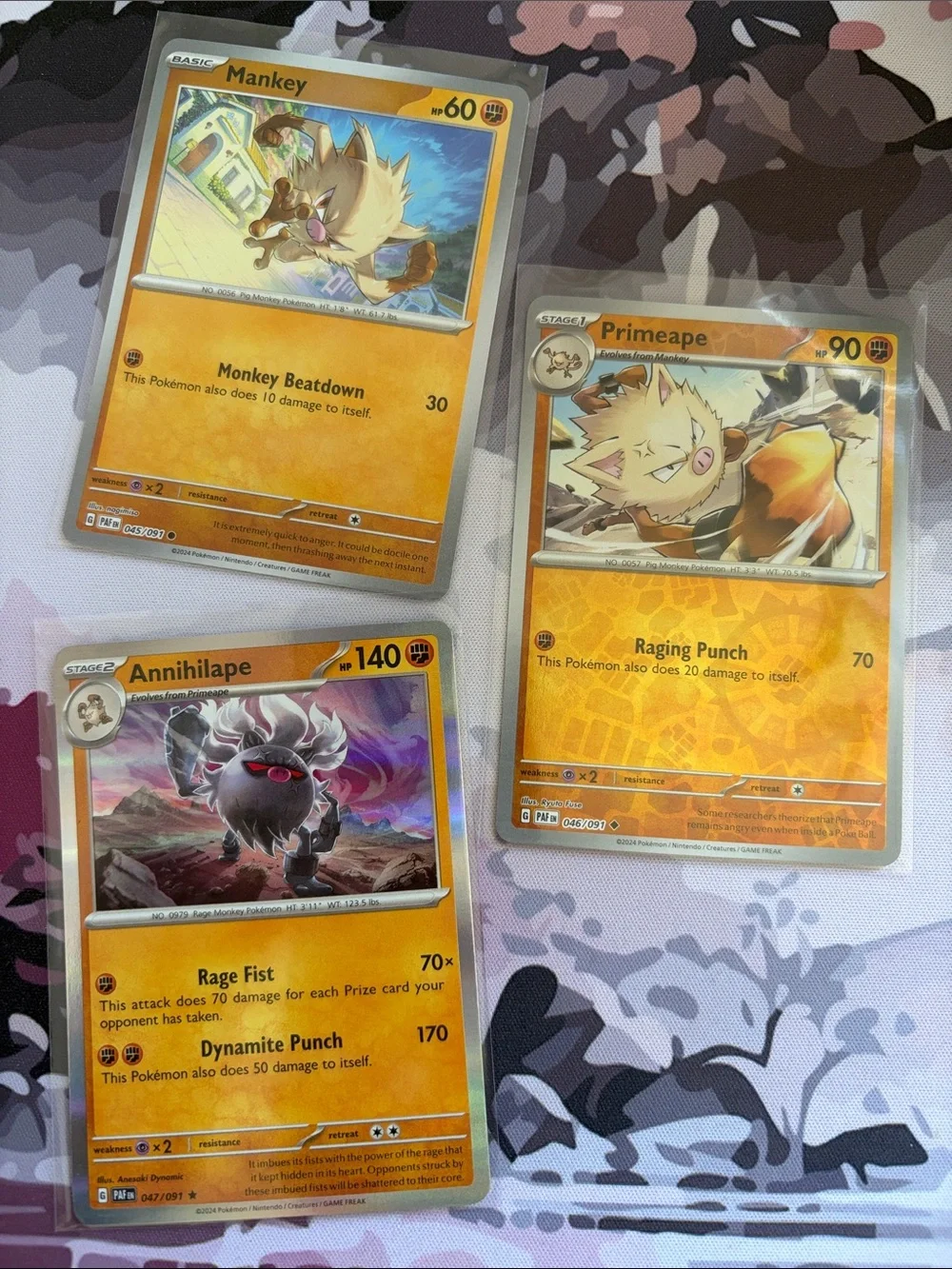 Mankey, Primeape & Annihilape Evolution Reverse Holo Card Lot 🥊 | ✨5/$25✨